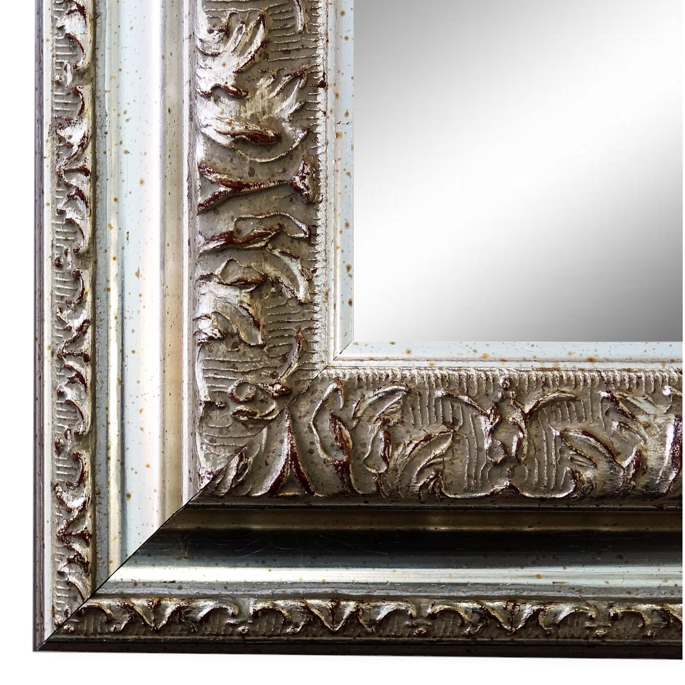 Barock Wandspiegel Spiegel Vintage Shabby Chic Schwarz Silber 50 x 60cm 